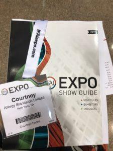 The Industrial Fabrics Association International or IFAI Expo 2017 Courtney Sunna landyard