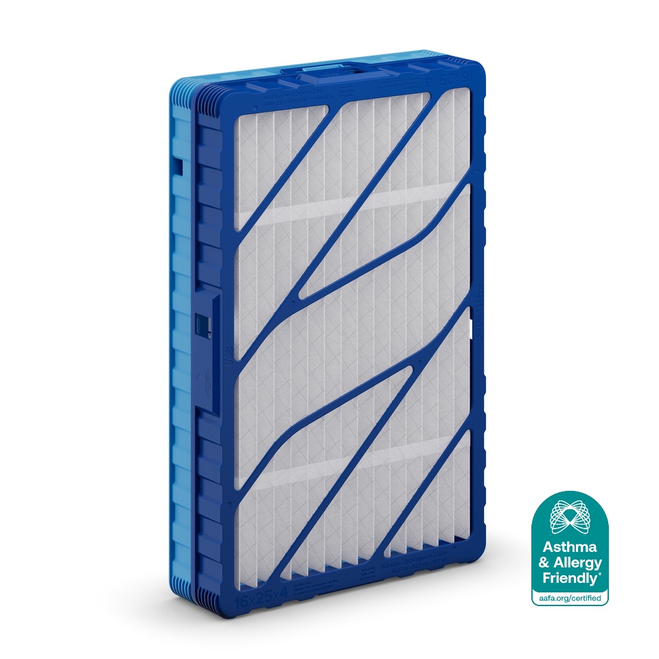 Certified Filtrete™ Refillable Air Filter with Blue Frame Filtrete™ Refillable Air Filter with blue frame certified Asthma & Allergy Friendly®