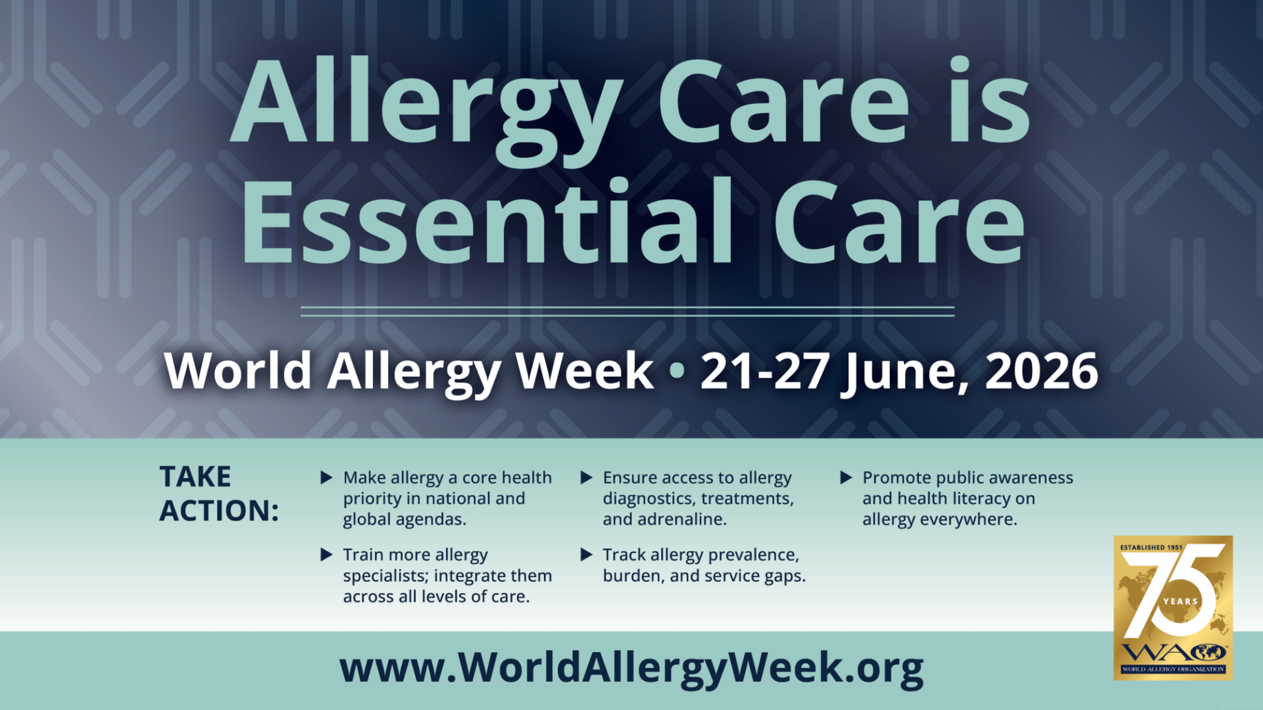World Allergy Week 2026 graphic showing the theme